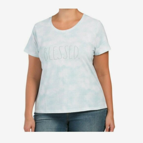 NWT Rae Dunn "BLESSED" Graphic Tee T-Shirt Tie-Dye Plus 1X - Picture 2 of 11